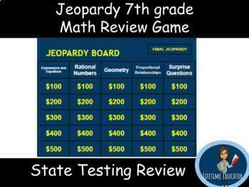Preview of Jeopardy Review for State Testing (LEAP or similar)