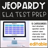 Jeopardy Review for TEST PREP (Editable) Distance Learning