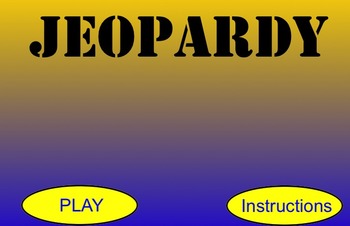 Preview of Jeopardy SmartBoard Game