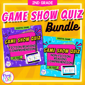 Preview of Jeopardy Style 2nd Grade BUNDLE Reading Comprehension Review ELA Quiz Game Show