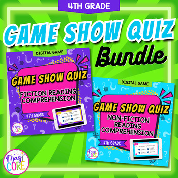 Preview of Jeopardy Style 4th Grade BUNDLE Reading Comprehension Review ELA Quiz Game Show