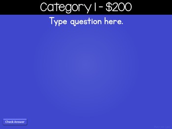 Jeopardy Template - for Jeopardy Style Game Show by Tiny Toes | TpT