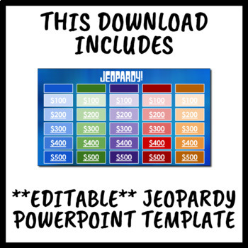 Jeopardy Template (Distance Learning Compatible!) by Social Workings