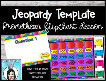 Preview of Jeopardy Template Promethean Flipchart Lesson