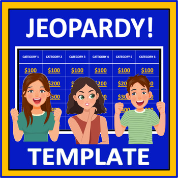 Preview of Jeopardy Template - an interactive game for test review