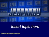 Jeopardy Template for SmartBoard