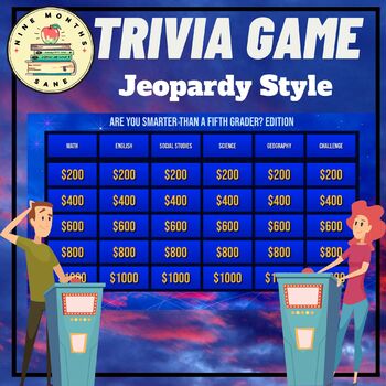 Preview of Jeopardy Trivia Game: Are You Smarter Than a Fifth Grader? Edition