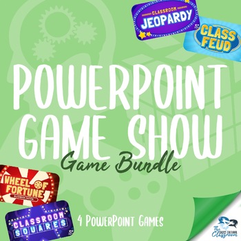 Preview of Jeopardy, Wheel of Fortune, Class Feud, Classroom Squares PowerPoint BUNDLE!