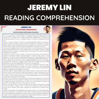 Preview of Jeremy Lin Reading Passage for AAPI Heritage Month Basketball Player
