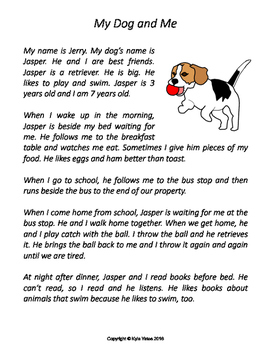 Jerry and Jasper the Dog by Kyle Yates | Teachers Pay Teachers