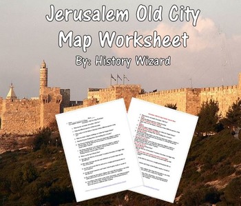 Preview of Jerusalem Old City Map Worksheet (Easy To Use)