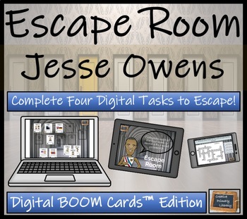 Preview of Jesse Owens BOOM Cards™  Digital Escape Room Activity