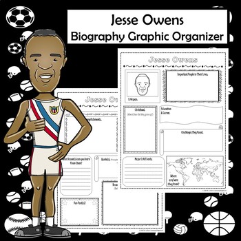 Preview of Jesse Owens Biography Research Graphic Organizer