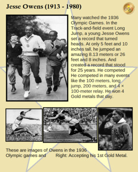 Preview of Jesse Owens Black Athlete