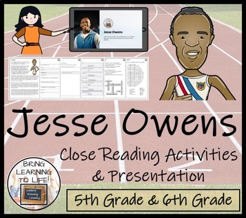 Preview of Jesse Owens Close Reading Comprehension Activity | 5th Grade & 6th Grade