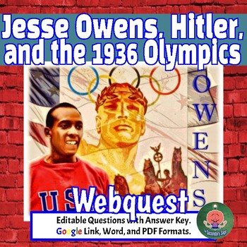 Preview of Jesse Owens, Hitler, and the 1936 Olympics Webquest