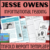 Jesse Owens Research Reading Passage + Report Template- Bl