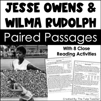Preview of Jesse Owens and Wilma Rudolph Reading Comprehension Paired Passages