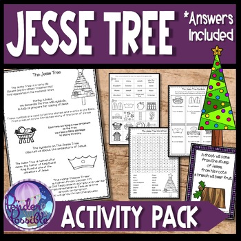 Preview of Jesse Tree Advent Worksheets
