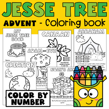 Preview of Jesse Tree Coloring pages - Advent activity - Catholic Coloring