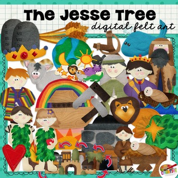 Preview of Jesse Tree Digital Felt Art and Clip Art