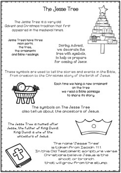 jesse tree advent worksheets by ponder and possible tpt