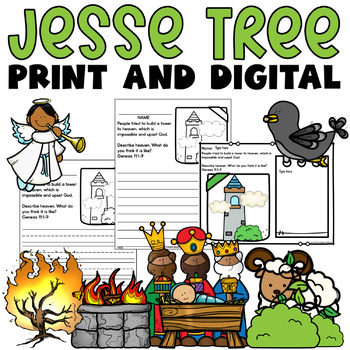 Preview of Jesse Tree writing prompts journal - Jesse Tree digital
