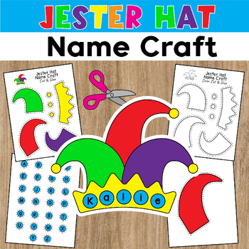 Preview of Jester Hat Name Craft: April Fools Day Activities | April Fool's Day Craft Ideas