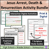 Jesus Arrest, Death and Resurrection Bible Scripture Activ