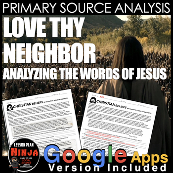 Preview of Jesus: Bible Primary Source Analysis(World Religions)+ Distance Learning Version