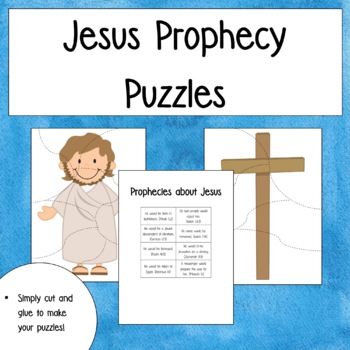 Preview of Jesus Bible Prophecy Puzzles - Sunday School Activity