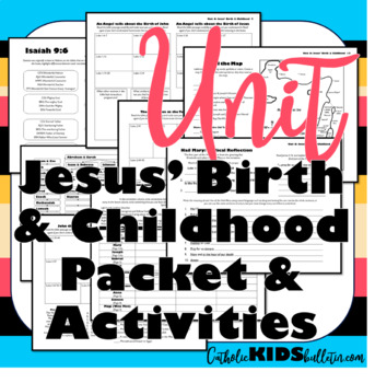 Preview of Jesus' Birth & Childhood Unit: Advent, Christmas, Nativity: Mary & Joseph