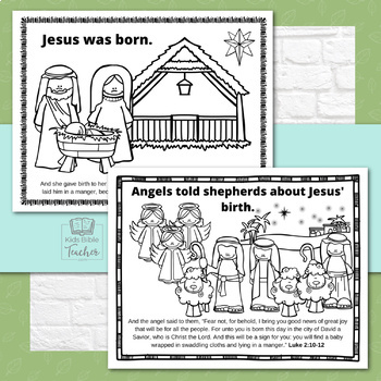 Jesus' Birth Activity Pages: 15 Page Nativity Christmas Booklet | TPT