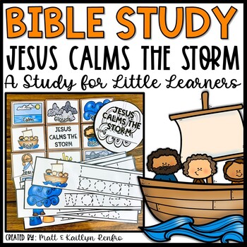 Preview of Jesus Calms the Storm Bible Lessons Kids Homeschool Curriculum | Sunday School