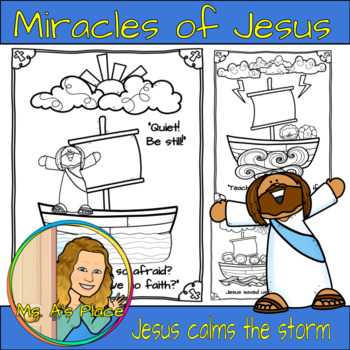 Jesus Calms the Storm Coloring Book by Ms A s Place | TPT