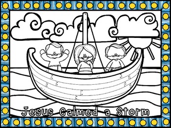 Download Jesus Calms the Storm craft and color sheet by JannySue | TpT