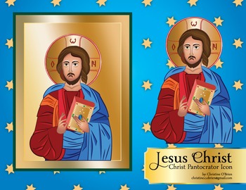 Preview of Jesus Christ - Christ Pantocrator - Icon Clip Art Set