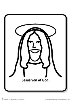 Preview of Jesus Christ Coloring Page, Jesus and Children Coloring Pages, Bible Coloring Pa