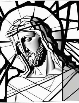 Preview of Jesus Christ Coloring Page/Holy Week Activity/Digital Download