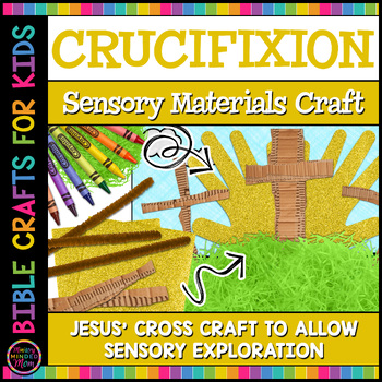 Preview of Jesus Cross Craft for Easter | Crucifixion Crafts for Christian Sunday School