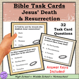 Jesus Death and Resurrection Bible Trivia Task Cards Easte