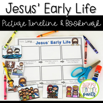 Preview of Jesus’ Early Life Picture Timeline And Jesus Loves Me Bookmark