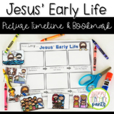 Jesus’ Early Life Picture Timeline And Jesus Loves Me Bookmark