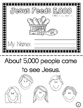 Preview of Jesus Feeds 5,000 Mini Book