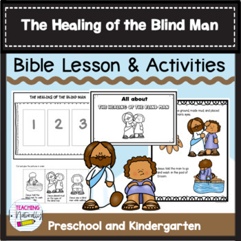 Preview of Jesus Healing the Blind Man Bible Lesson and Activities  Preschool Kindergarten