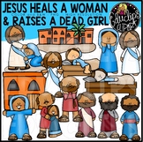 Jesus Heals A Woman And Raises A Dead Girl Clip Art Set {E