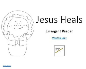 Preview of Jesus Heals Emergent Reader BW