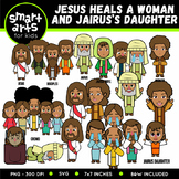 Jesus Heals a Woman and Jairus's Daughter Clip Art
