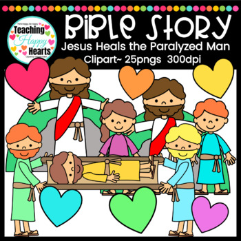 Preview of Jesus Heals the Paralyzed Man Clipart