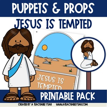 Preview of Jesus Is Tempted Puppets and Props